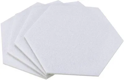 Obrázek produktu pro Bílé šestihranné podložky, balení po 4 kusech