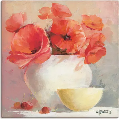 Produktbild von ARTland Leinwandbild Mohn III Größe: 30x30 cm