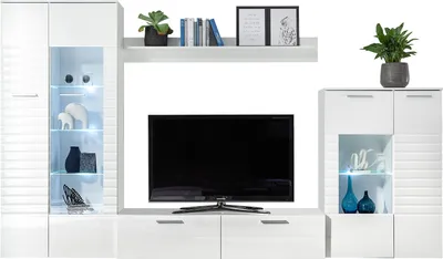 Produktbild von Wohnwand TV-Wand Anbauwand Mediawand Schrankwand Wohnzimmerwand "New Jersey I"