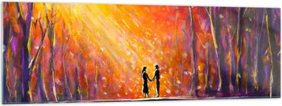 Produktbild von Bilder auf glas - Wald Baum Natur - 160x50cm - Glasbilder - Wandbilder - Kunstdruck - zum Aufhängen bereit - Wanddekoration aus Glas - Glas Bilder - Wandbild auf Glas - Einteilig - GAB160x50-3965