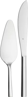 Produktbild von WMF Nuova Obst-/ Kuchenbesteck Set 2-teilig, Tortenmesser, Tortenheber, Cromargan Edelstahl poliert, spülmaschinengeeignet