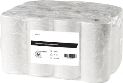 Produktbild von Toilettenpapier Kompakt | Zellstoff | 2-lagig | 36 Toilettenpapierrollen | weiß