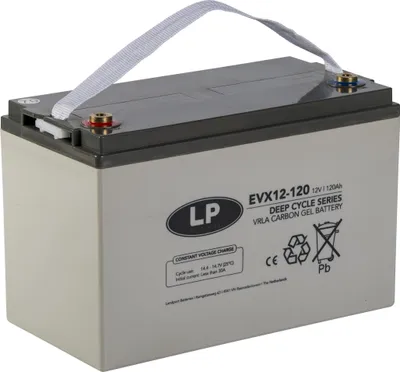 Immagine prodotto di 2x Landport LP EVX12120 12V 120Ah Deep-Cycle AGM-GEL Batteria