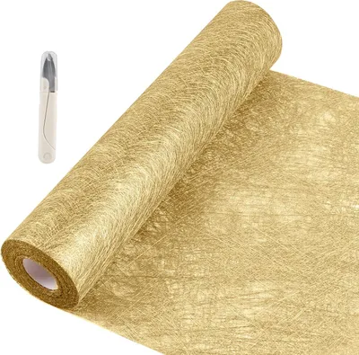 Obrázok produktu pre Stolový behúň zlatý 30 cm x 20 m, 100% polyester, na výzdobu párty