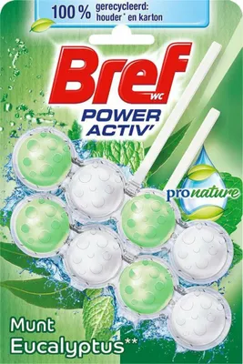 Productafbeelding van Bref ProNature - Toiletblok - Munt & Eucalyptus - 2 x 50 g - 1 stuk