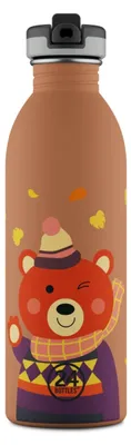 Produktbild von Trinkflasche für Kinder mit Strohhalm – 500 ml, auslaufsicher, Edelstahl