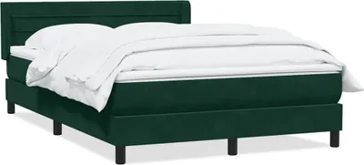 Produktbild von vidaXL Boxspringbett mit Matratze Dunkelgrün 160x220 cm Samt