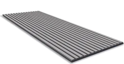 Immagine prodotto di 0.965m² Doghe 3d massicce, pannelli 3d, pannelli in legno per pareti, pannelli per soffitti, decori, isolamento acustico spesso 2,2 cm, feltro PET (10014 Silver OAK)