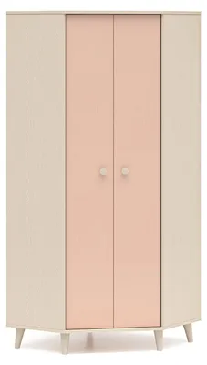 Image de Armoire d'angle Armoire Mevel 80x80x190cm Choix de couleur 2 portes