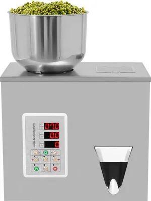 Image de Machine de remplissage de poudre/granulés - Doseur automatique - 1 à 50 g - Précision 0,1 à 0,2 g - 220 V 50 Hz prise UE - Écran LCD - 2 à 5 s/sachet - Acier inoxydable - Argent