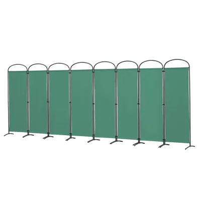 Zdjęcie produktu dla Angel Living 8-częściowy parawan wewnętrzny, przegroda, składana przegroda, parawan wewnętrzny na taras lub balkon, 448 x 182 cm, zielony