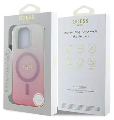 Immagine prodotto di Guess Iml Glitter Gradient Magsafe Custodia per Iphone 16 Pro Max - Rosa