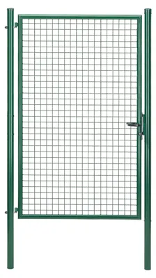 Zdjęcie produktu dla Alberts 650254 Pojedyncza brama z siatki falistej, zielona, szerokość 125 cm, wysokość 200 cm