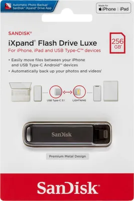 Produktbild von SanDisk iXpand Flash Drive Luxe 256GB TypC/Li.SDIX70N-256G-GN6NE