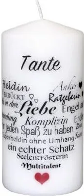 Produktbild von Spruchkerze Tante, 120 x 60 mm, Geschenkkerze