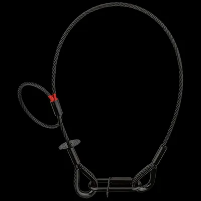 Produktbild von Saveking Safety Cable 5 mm - BGV-C1 WLL: 60 kg - 60 cm - Schwarz