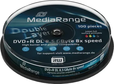 Produktbild von MediaRange MR468, DVD+R DL, Tortenschachtel, 10 Stück(e), 8,5 GB