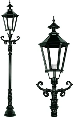 Produktbild von Stehende Außenleuchte - Brüssel XL - historische Gartenlampe, H.260cm, grün