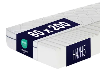 Produktbild von Matratze Relaxsan 80 x 200cm, H4-H5, Höhe 23 cm, Wendematratze mit 7-Zonen-Spezial-Komfortschaum, Punktelastisch, formstabil & atmungsaktiv