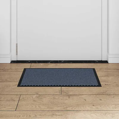 Produktbild von Blaue Fußmatte 40x60 cm aus Polypropylen, rutschfeste Schmutzfangmatte