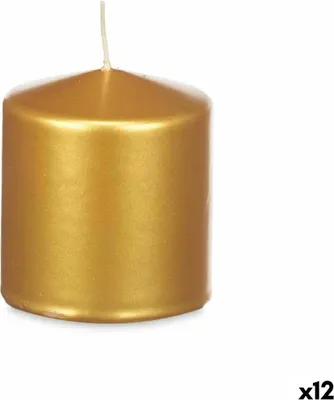 Obrázek produktu pro Zlatá svíčka 9 x 10 x 9 cm (12 kusů)