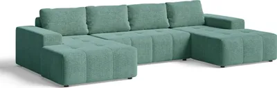 Produktbild von Ecksofa in U Form - Mit Schlaffunktion und Bettkasten - 336x76x155 cm - Grün - Polstermöbel - Couchgarnitur - Schlafsofa - ORION