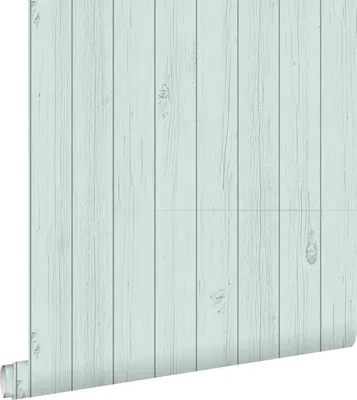 Immagine prodotto di ESTAhome carta da parati tavole strette di legno di recupero retrò vintage verde menta pastello chiaro grigiastro 53 cm x 10.05 m