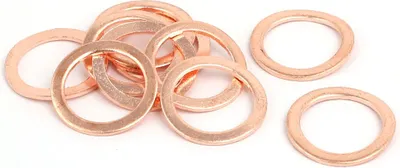 Produktbild von 10 Stück flache Ring Dichtung Unterlegscheibe Dichtung 13mmx18mmx1mm Kupfer