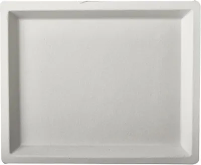 Produktbild von PAPSTAR Zuckerrohr-Teller "pure" eckig 130 x 260 mm weiß 50 Stück