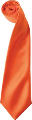 Image de Cravate en satin Premier pour homme, unie RW1152 (taille unique) (Orange)