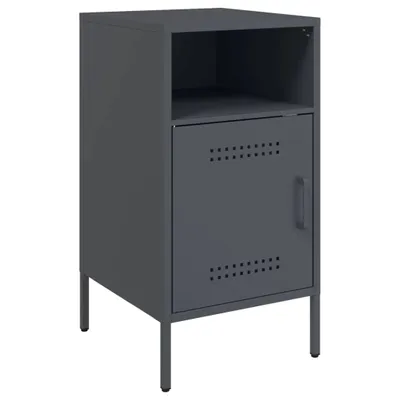 Obrázek produktu pro Noční stolek antracitový 36 x 39 x 68 cm ocel
