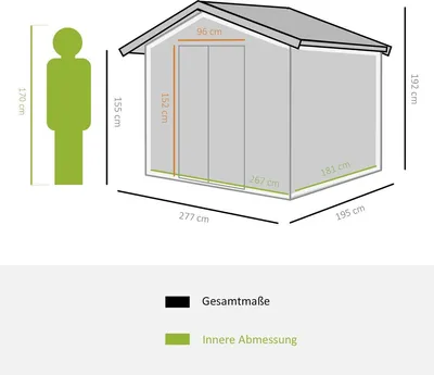 Productafbeelding van Gereedschapsschuur Tuinhuis Gereedschapsschuur Tuinkast Gereedschapskast Metaal