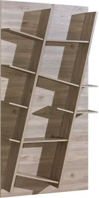 Produktbild von Regal, Küchenregal, Wohnzimmerregal, Bücherregal - 100 cm breit, Farbe: Braun