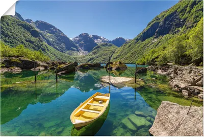 Produktbild von ARTland Poster Gletschersee Bondhusvatnet in Norwegen Größe: 90x60 cm