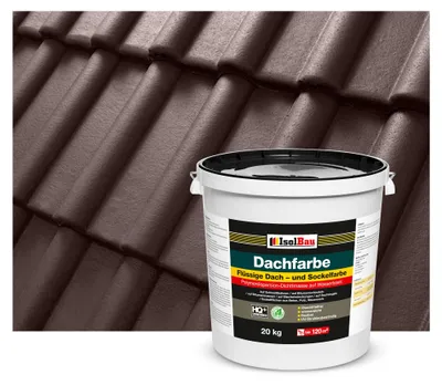 Produktbild von Isolbau Dachfarbe Braun 20 kg Sockelfarbe Dachlack Fassadenfarbe wasserbasiert