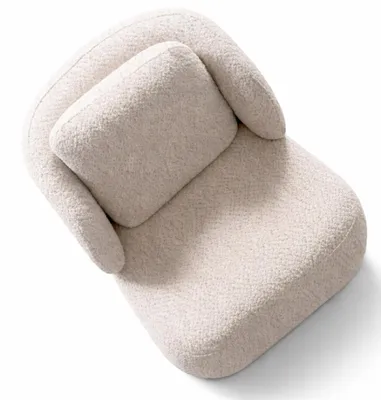 Immagine prodotto di Set da salotto: divano a 2 posti e poltrona, beige, stile moderno, gambe in legno, nuovo