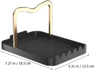 Productafbeelding van Stabiele en antislip dekselhouder, gemaakt van ruimtevaartaluminium, als organizer voor keukengerei, pannen en kookaccessoires op het aanrecht of snijplank