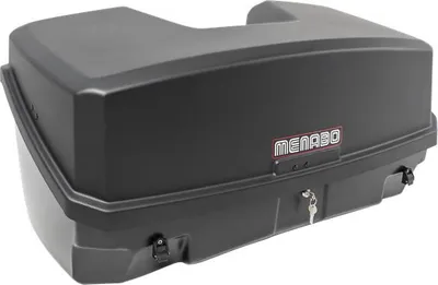 Produktbild von Menabo | Dachbox - Schwarz - 300 L - Diebstahlsicherung - 30 kg Tragfähigkeit - Befestigungssystem auf dem Fahrradgepäckträger