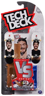 Produktbild von Tech Deck Versus Serie - Fingerboard 2er-Set mit Hindernis, Trickkarten und Zubehör (Zufallsauswahl - Sortierung mit verschiedenen Produkten) zum Fingerboarden und Sammeln, Griffbrett, 6 Jahr(e)