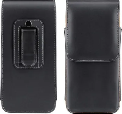 Produktbild von Schwarzes Imitatleder-Hüfttasche für 6,5 Zoll Smartphone