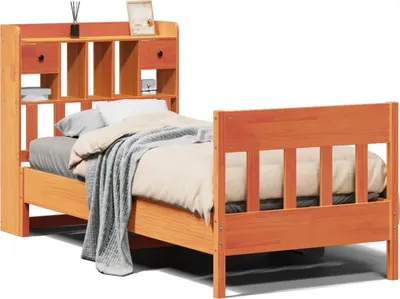Obrázek produktu pro vidaXL Postel z masivu bez matrace vosk hnědá 75x190 cm borovice