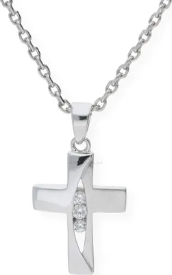 Produktbild von Kreuz Anhänger Silber 925 Zirkonia JL10-02-0346 JuwelmaLux