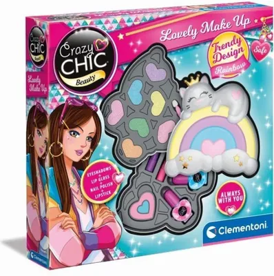 Immagine prodotto di Clementoni - Rainbow Makeup Set - 2 eyeshadow palettes. lipstick and nail polish - Ages 6+