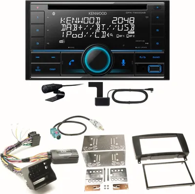 Produktbild von Kenwood DPX-7300DAB Bluetooth DAB Einbauset für Mercedes CLK W209 Facelift
