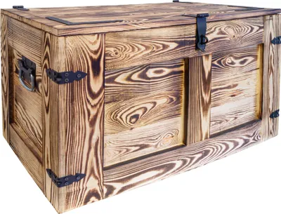 Produktbild von grosse geflammte Holztruhe Oskar 80x45x47cm
