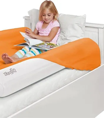 Zdjęcie produktu dla Bezpieczne nadmuchiwane barierki do łóżka, 122 cm, do podróży i do domu, miękkie