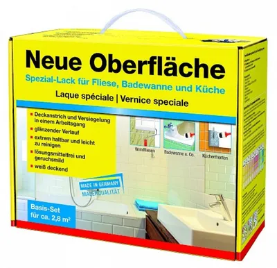 Produktbild von Decotric Basis Set, Neue Oberfläche Speziallack für Fliese, Badewanne und Küche, 25001000