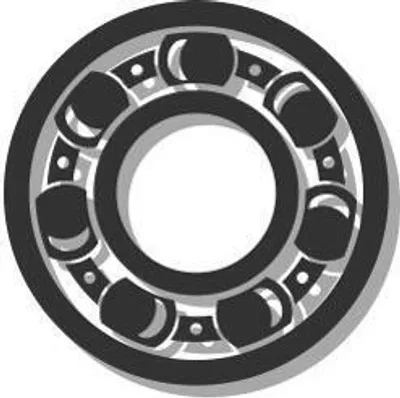 A close-up view of a ball bearing.