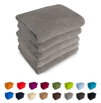 Produktbild von 500g/m2 Handtuch 100% Baumwolle Frottee 50x100 Nr 06 grau