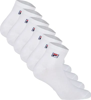 Produktbild von FILA Quarter Socken Unisex, 6 Paar - Kurzsocken, Sport, Logo-Bund, uni, 35-46 Weiß EU 43-46